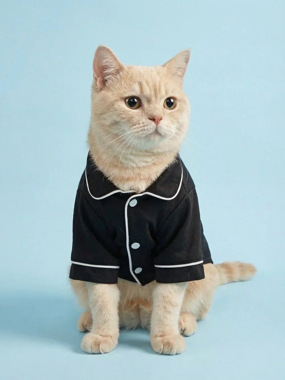 Black Cute Pet Clothes, Dog & Cat Pajamas'